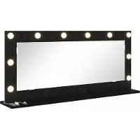 Syfax Waschtischspiegel Schwarz Eichen-Optik 100 x 45 x 18 cm