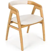 Costway Küchenstuhl aus Bambus mit Kissen, Esszimmerstuhl mit gebogener Rückenlehne, Holzstuhl für Wohnzimmer, Schlafzimmer, Esszimmer, Balkon