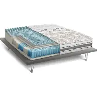 Talamo Italia Doppelmatratze Zelda, abnehmbarer Bezug aus Memory Foam und unabhängigen Microsprings, 100% Italy, Anti-Milbe und hypoallergen, Cm 160x200 h25