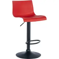 CLP Barhocker Branford I Modern, Höhenverstellbar Mit Lehne I Metallgestell, Bequemer Sitz I Küchenstuhl Oder Esszimmerstuhl, Farbe: weiß, Material: Kunststoff