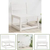 The Living Store Gartensofa Weiß Massivholz Kiefer