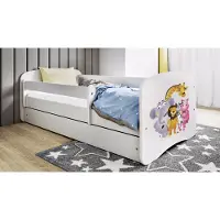 RAUMHIRSCH FURNITURE Kinderbett Jugendbett ZOO 70x140, 80x160, 80x180 cm - Komplettset mit Matratze, Schublade & Rausfallschutz