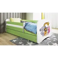 RAUMHIRSCH FURNITURE Kinderbett Jugendbett Zoo 70x140, 80x160, 80x180 cm - Komplettset mit Schublade & Rausfallschutz