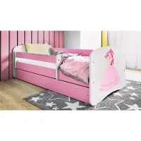 RAUMHIRSCH FURNITURE Kinderbett Jugendbett Prinzessin 70x140, 80x160, 80x180 cm - Komplettset mit Matratze, Schublade & Rausfallschutz