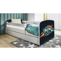 RAUMHIRSCH FURNITURE Kinderbett Jugendbett Ethnie 70x140, 80x160, 80x180 cm - Komplettset mit Matratze, Schublade & Rausfallschutz