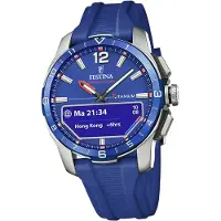 Festina Herren Uhr Elegant Sport Silikon Armbanduhr blau D2UF23000/3