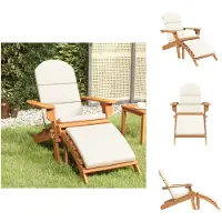 vidaXL Adirondack-Gartenstuhl mit Fußstütze Massivholz Akazie - Gartenstühle