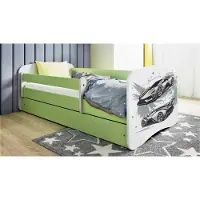 RAUMHIRSCH FURNITURE Kinderbett Jugendbett Sportwagen 70x140, 80x160, 80x180 cm - Komplettset mit Schublade & Rausfallschutz