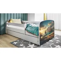 RAUMHIRSCH FURNITURE Kinderbett Jugendbett Schiff 70x140, 80x160, 80x180 cm - Komplettset mit Matratze, Schublade & Rausfallschutz