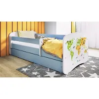 RAUMHIRSCH FURNITURE Kinderbett Jugendbett Karte 70x140, 80x160, 80x180 cm - Komplettset mit Schublade & Rausfallschutz