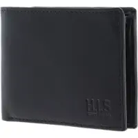 H.I.S. Leder Geldbörse Wallet Black schwarz