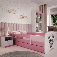 RAUMHIRSCH FURNITURE Kinderbett Jugendbett Panda 70x140, 80x160, 80x180 cm - Komplettset mit Matratze, Schublade & Rausfallschutz