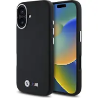 BMW Etui M Glatt Voll ummantelt Metall Magsafe Na Iphone 16 - Czarne