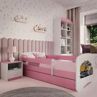 RAUMHIRSCH FURNITURE Kinderbett Jugendbett Lastwagen 70x140, 80x160, 80x180 cm - Komplettset mit Matratze, Schublade & Rausfallschutz