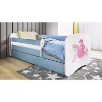 RAUMHIRSCH FURNITURE Kinderbett Jugendbett Prinzessin zu Pferd 70x140, 80x160, 80x180 cm - Komplettset mit Schublade & Rausfallschutz