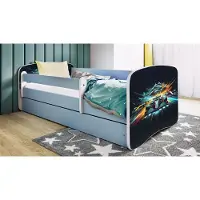 RAUMHIRSCH FURNITURE Kinderbett Jugendbett Ethnie 70x140, 80x160, 80x180 cm - Komplettset mit Matratze, Schublade & Rausfallschutz
