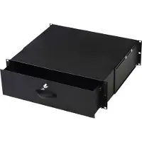 Digitus Abschließbare Schublade für 482,6 mm (19") Netzwerk- und Serverschränke, 3HE, Schwarz, 6,5 kg