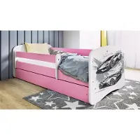 RAUMHIRSCH FURNITURE Kinderbett Jugendbett Sportwagen 70x140, 80x160, 80x180 cm - Komplettset mit Schublade & Rausfallschutz