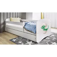 RAUMHIRSCH FURNITURE Kinderbett Jugendbett Kleindino 70x140, 80x160, 80x180 cm - Komplettset mit Schublade & Rausfallschutz