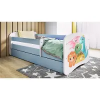 RAUMHIRSCH FURNITURE Kinderbett Jugendbett Dino 70x140, 80x160, 80x180 cm - Komplettset mit Schublade & Rausfallschutz
