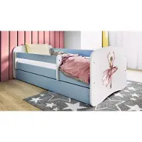 RAUMHIRSCH FURNITURE Kinderbett Jugendbett Tänzerin 70x140, 80x160, 80x180 cm - Komplettset mit Schublade & Rausfallschutz