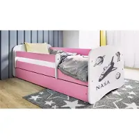 RAUMHIRSCH FURNITURE Kinderbett Jugendbett NASA 70x140, 80x160, 80x180 cm - Komplettset mit Matratze, Schublade & Rausfallschutz