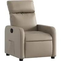 Syfax Relaxsessel Cappuccino-Braun Kunstleder