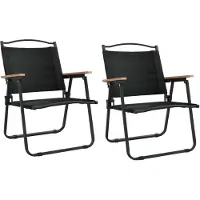 Syfax Campingstühle 2 Stk. Schwarz 54x55x78 cm Oxford-Gewebe