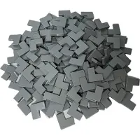 LEGO 50 Fliesen 2x2 eckig, Hellgrau