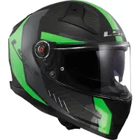 LS2 Integralhelm LS2 FF811 VECTOR II CARBON Grid Undurchsichtiges Fluo Grün größe 3XL
