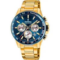 Festina Herren Uhr Elegant Edelstahl Armbanduhr gold D2UF20634/2