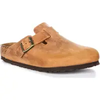 Birkenstock - Boston Oiled Leather - Sandalen Gr 39 - Regular braun