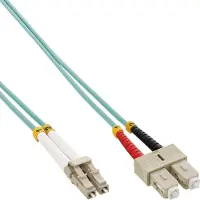 InLine LWL Duplex Kabel, LC/SC, 50/125µm, OM3, 25m, 25 m, OM3, 2x LC, 2x SC