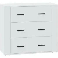 Syfax Sideboard Weiß 80x33x70 cm Holzwerkstoff