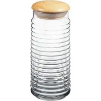 Pasabahce Babylon Glas-Vorratsdose mit Holzdeckel - 1,5 Liter