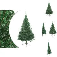 vidaXL Künstlicher Halb-Weihnachtsbaum mit Ständer Grün 180 cm PVC - Weihnachtsbäume