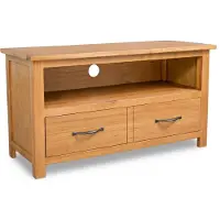 The Living Store TV-Schrank 90x35x48 cm Massivholz Eiche