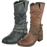 Mustang Damenschuhe Stiefel Gefüttert Stiefel Braun Freizeit