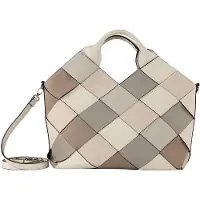 Gerry weber Handtasche Umhängetasche Checker Handbag LHZ Cream-White mehrfarbig beige