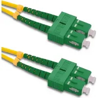 Qoltec SC/APC Glasfaser-Patchkabel - SC/APC | Singlemode | 9/125 | G652D | Duplex | 1 m