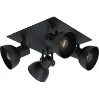Eglo Deckenstrahler Barnstaple, schwarz, vierflammig