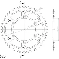 Supersprox ZĘBATKA TYLNA STEALTH 808 50 GOLD für Suzuki RM/RMZ Motorrad