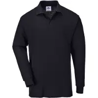Portwest B212 Genoa Langarm Polo-Shirt Black Gr. XS