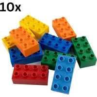 LEGO DUPLO 2x4 Steine Bausteine Bunt Gemischt - 3011 NEU! Menge 10x – Jede Mischung individuell zusammengestellt