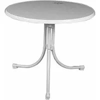 MFG Boulevard-Tisch Ø85x70cm rund weiß klappbar Sevelit-Tischplatte Stahlgestell