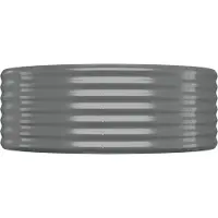 Syfax Hochbeet Verzinkter Stahl 249x100x36 cm Grau