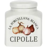La Porcellana Bianca – Aufbewahrungsdose für Zwiebeln aus Porzellan – Aufbewahru