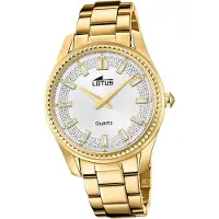 Lotus Damen Uhr Elegant Leder Armbanduhr Classic gold D2UL18902/3