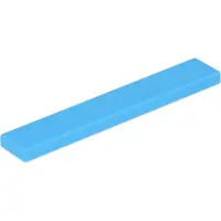 LEGO 1x6 Fliesen 6636 - 250 Stück Mittleres Azurblau