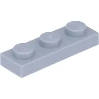 LEGO 1x3 Platte 3623 - 100 Stück Hellgrau
